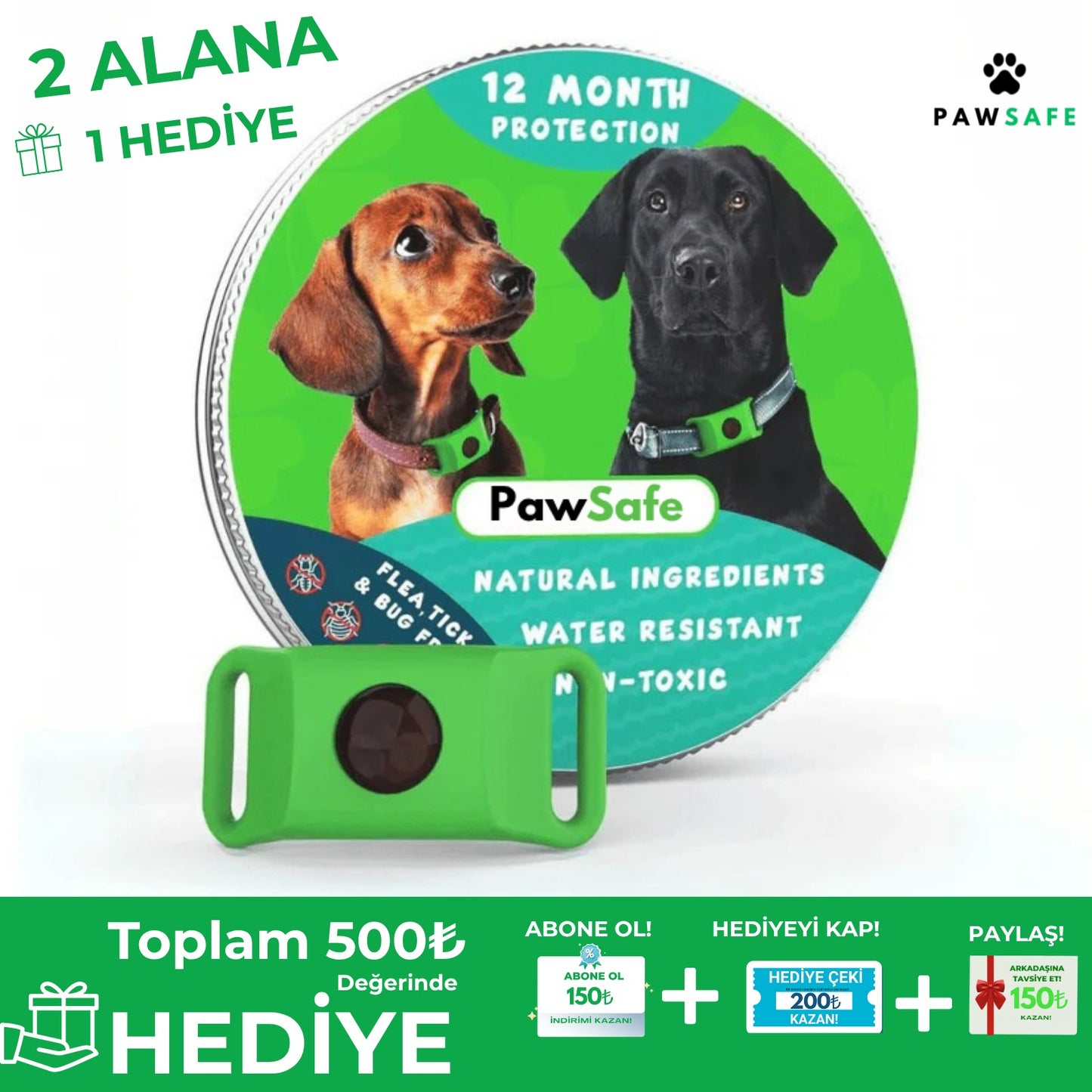 PawSafe™ Bit ve Pire Önleyici Kolye